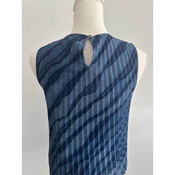 HALSTON Women's Blue Asymmetrical Tank Top Size XS - Picture 5 of 9